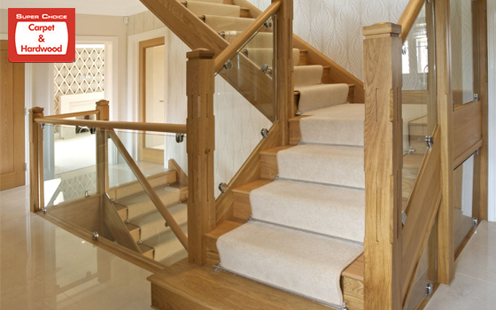 The staircase is a major architectural addition to the house
